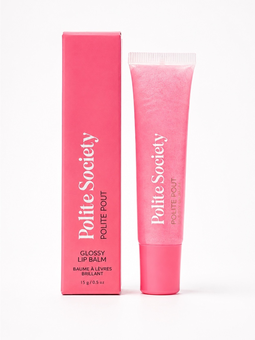 Polite Society Polite Pout Glossy Lip Balm — Pink